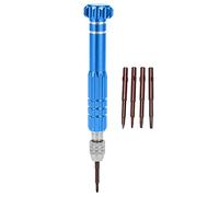 Fictory Set di cacciaviti 5 in 1, strumenti in lega di alluminio per orologi, gioielli, riparazione telefono, blu, kit di manutenzione di precisione, durevole e versatile, design compatto