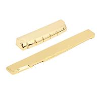 Fictory Set di capotasto e sella in ottone per chitarra acustica a 6 corde, migliora la qualità del suono, parti di ricambio di alta qualità, finitura dorata, migliora le prestazioni della chitarra