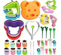 Fictory Set di formine per sandwich e sigillanti, 32 stampi per biscotti, divertenti forme di frutta e verdura per bambini, accessori da cucina fai da te, idee creative per il pranzo