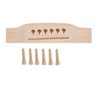 Fictory Set ponte e perni per chitarra folk, facili da installare, migliorano la suonabilità e il suono, in legno d'acero resistente, accessorio di ricambio perfetto per la riparazione della chitarra