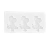 Fictory Stampo per gelato in silicone a forma di dinosauro, facile rilascio, riutilizzabile, strumento da cucina fai da te, resistente al calore, atossico, divertente per la famiglia