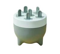Fictory Stampo per ghiaccioli a 6 cavità, design staccabile facile da pulire, materiale PP resistente, verde, per fare ghiaccioli fatti in casa, divertente strumento da cucina per la famiglia