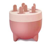 Fictory Stampo per ghiaccioli a 6 cavità, design staccabile, materiale PP sicuro, facile rilascio, rosa, perfetto per dolcetti congelati fatti in casa