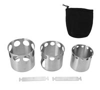 Fictory Stufa a legna in acciaio inox, soluzione portatile per cucinare all'aperto, uso efficiente del carburante, design compatto per viaggiare facilmente