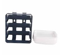 Fictory Vassoio multifunzionale per frutta e verdura, piatto di preparazione blu a 6 strati, organizer salvaspazio da cucina, ideale per hotpot