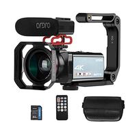 Fictory Videocamera digitale HD 4K, soluzione portatile, zoom 30x, WiFi abilitato