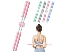 Ficugxd 2025 Bastone da Yoga con Anima in Acciaio Inossidabile E Schiuma,correttore di Postura con Bastone da Yoga,Auxiliari per Lo Stretching E Il Massaggio della Schiena，per Famiglie-Pink