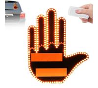 Ficugxd Luce da Dito Dell'auto con Telecomando, Luce per Gesti delle Mani per Auto, Luci Interne Auto LED, Luce A LED per Auto con Dito Medio, Parabrezza Posteriore con Luce A Dito Medio per Auto