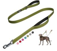 Fida Guinzaglio per cani resistente da 1,2 m, con 2 comode maniglie imbottite, maniglia per traffico e gancio a scatto avanzato, guinzaglio riflettente per cani di taglia grande, media e piccola,