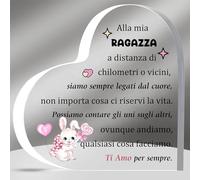Fidanzata Cuore Placche Targhe e Cartelli Decorativi San Valentino Regalo Compleanno Segno Acrilico Decorazioni Per Casa Donna Natale Matrimonio Fidanzamento Ricordo Ragazza Ti Amo dal Fidanzato