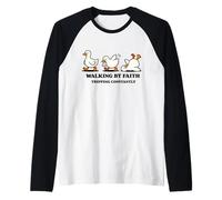 Fidati del Signore Proverbi 3:5 Cristiano Floreale Credente Dio Maglia con Maniche Raglan