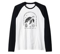 Fidati del Signore Proverbi 3:5 Cristiano Floreale Credente Dio Maglia con Maniche Raglan