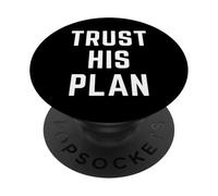 Fidati del suo piano Fede cristiana Gesù Versetto della Bibbia PopSockets PopGrip Adesivo