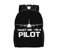 Fidati di Me IM A Pilot Laptop Backpack Donna Uomo Libreria di Base per Studenti Universitari Aereo in Volo Aereo Aviazione Gift Bag