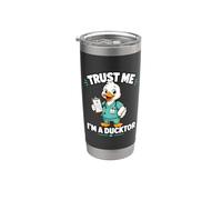 Fidati di me sono un Ducktor Divertenti giochi di parole mediche Quack Doctor Duck Bicchiere termico in acciaio inox doppia parete