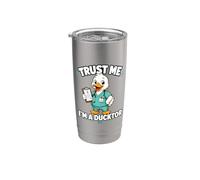 Fidati di me sono un Ducktor Divertenti giochi di parole mediche Quack Doctor Duck Bicchiere termico in acciaio inox doppia parete