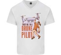 Fidati Di Me, Sono Un Pilota Di Drone, Maglietta In Cotone A V Per Uomo