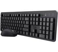 Trust - Tastiera e Mouse Wireless, Silenziosa, QWERTZ, Nero