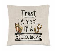 Fidati Me I'M A Cavallo Donna Cuscino Cover Divertente Migliore Favorito Animal