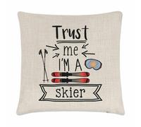 Fidati Me I'M a Un Sciatore Cuscino Cover Divertente Migliore Favorito Sport
