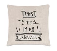 Fidati Me I'M Un Estroverso Cuscino Cover Amico Compleanno Scherzo Divertente