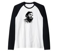 Fidel Castro Cuba Revolution Latin America Maglia con Maniche Raglan