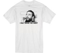 Fidel Castro I Only Smoke The Finest Cuban Cigar Retro T Shirt White L