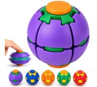Fidget Ball antistress "Press-to-Spin": rotazione automatica a 360° e design trasformabile; gioco sensoriale da scrivania stampato in 3D; antistress portatile per favorire la concentrazione (#05)