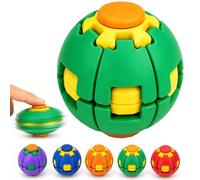 Fidget Ball antistress "Press-to-Spin": rotazione automatica a 360° e design trasformabile; gioco sensoriale da scrivania stampato in 3D; antistress portatile per favorire la concentrazione (#04)