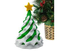 Fidget Christmas Tree Toy - Collectible Passthrough 3D Printed Holiday Figure Desk Play | Smooth Spinnings Festive Tree Decoration for Teens Adults Boys Girls Apartment Dorm Living Room Dining Tabl