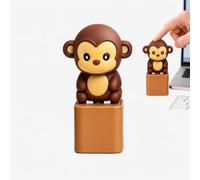 Fidget Clicker con suono animale, simpatico pulsante per creare rumore, portachiavi con gabbiano, suono reale, luce LED, tastiera per adulti per divertimento e sollievo dallo stress (scimmia)