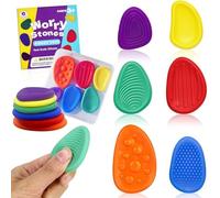 Fidget Giocattolo Pietra Sensoriale, Giocattolo Pietra Sensoriale, 6 Pezzi Giocattolo Autismo Sensoriale, Adatto per L'ansia, TDAH e Autismo, per Bambini e Adulti, Alleviare lo Stress per Calmarsi