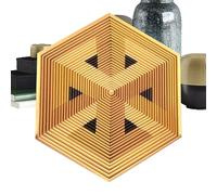 Fidget Hexagon - 3D Printed Sensory Visual Illusion Gadget | Silent Relief Spinner For Kids Adults Teens | Office School Classroom Daily Travel Study Work Toy Stress Relief