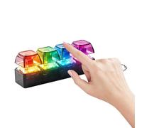 Fidget Keyboard Clicker, Portable Sensory Button Toy, 3 Inches Compact Keychain with LED Feature, Stress Relief Gadget with Easy Carry, Desk Entertainment for Home Office Travel Classroom School Work
