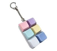 Fidget Keyboard - Detachable Relief Keychain, Pocket Sized Clicker with Smooth Spring, Compact ABS Pliable, Tactile Sensory Feedback, Home Office Desk Accessory, Office Desk Relaxation
