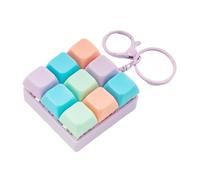 Fidget Keychain Toy, Detachable Clicker Keyring, Sound Sensory Stress Relief Gadget, Portable Anti Toy Easy Use, Women Men Kids Students School Travel Backpack Tote Bag Accessory