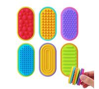 Fidget Magnetico In Silicone - ABS Set Da 6 | Cursore Calamitato Per Adulti | Gioco Da Scrivania Antistress Contro Ansia ADHD Concentrazione Casa Viaggio Uso Quotidiano