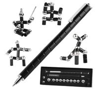 Fidget Pen, Penna Antistress per scrittura con magnete a decompressione multifunzionale, Divertente Penna Magnetica nera Penna a Sfera Magnetica miglior regalo per gli amici