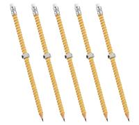 Fidget Pencil, Silent Twitch Pens, 0.39x0.39x6.89 Inches 5 Pack Sensory Writing Tool & Stress Toys, Calming Educational Tools for Kids, Adults, Office, Travel, Boys, Girls