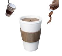 Fidget per fuoriuscite di caffè stampato in 3D, portachiavi twisty pint fidget, giocattolo a spirale con effetto versato realistico, divertente gadget da scrivania sensoriale antistress (1pc)
