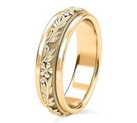 Fidget Ring for Anxiety Women Spinner Ring Sterling Silver - Anello antistress - Anello fidget per adulti in argento massiccio girevole a 360°, anello ansia per uomini, regalo per donne e uomini, I