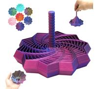 Fidget Sensoriale Espanso a Stella Stampato in 3d, Fidget Frattale Esagono con Maniglie, Nuovo Design a Nido D'ape e Spirale Rotante 2026 per Adulti, Perfetto per Regali di Natale(B#,M)