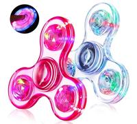 Fidget Spinner for bambini, confezione da 2, giocattoli sensoriali luminosi for adulti e bambini dai 4 agli 8 anni con autismo e ADHD, giocattoli for l'ansia e lo stress, regali for ragazzi adolescent