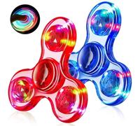 Fidget Spinner for bambini, confezione da 2, giocattoli sensoriali luminosi for adulti e bambini dai 4 agli 8 anni con autismo e ADHD, giocattoli for l'ansia e lo stress, regali for ragazzi adolescent