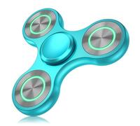 Fidget Spinner Giocattolo Ultra Resistente Cuscinetto in Acciaio Inox Alta Velocità Precisione Materiale Metallico Spinner Mano Ansia Stress Sollievo Noia Uccidere Tempo Giocattoli Argento(Fluorescenc