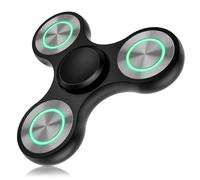 Fidget Spinner Giocattolo Ultra Resistente Cuscinetto in Acciaio Inox Alta Velocità Precisione Materiale Metallico Spinner Mano Ansia Stress Sollievo Noia Uccidere Tempo Giocattoli Argento(Fluorescenc