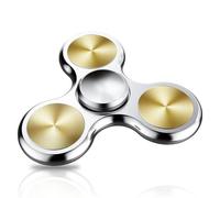 Fidget Spinner Giocattolo Ultra Resistente Cuscinetto in Acciaio Inox Alta Velocità Precisione Materiale Metallico Spinner Mano Ansia Stress Sollievo Noia Uccidere Tempo Giocattoli Argento(A-silver-so