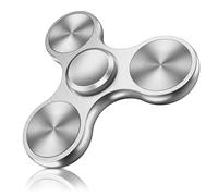 Fidget Spinner Giocattolo Ultra Resistente Cuscinetto in Acciaio Inox Alta Velocità Precisione Materiale Metallico Spinner Mano Ansia Stress Sollievo Noia Uccidere Tempo Giocattoli Argento(Silver 2)