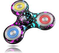 Fidget Spinner Giocattolo Ultra Resistente Cuscinetto in Acciaio Inox Alta Velocità Precisione Materiale Metallico Spinner Mano Ansia Stress Sollievo Noia Uccidere Tempo Giocattoli Argento(Fluorescenc