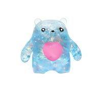 Fidget Squeeze Toy, Bear Design Dough, Transparent Stress Toy with Soft Texture, Pinch with Fun Style, Relaxation Aid Accessory, Handy Gift for Adults Students Workplace Travel Home Birthday